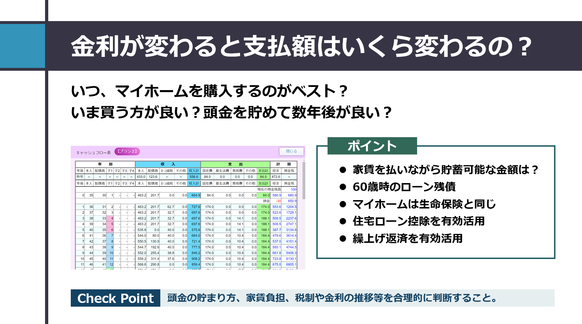 セミナー内容例：お金編